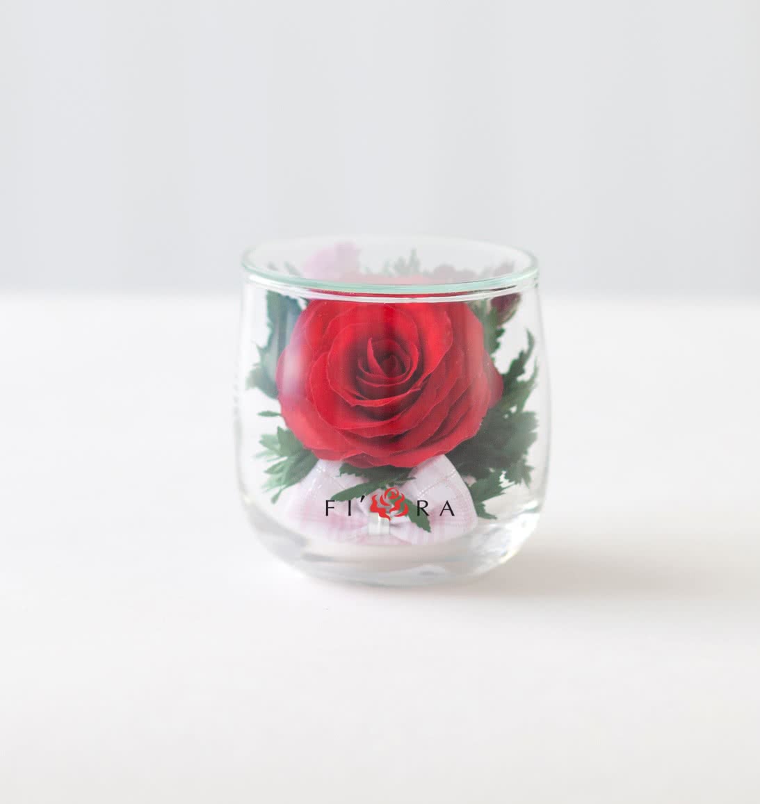 Fiora, Красная роза в стакане lyra – Интернет-магазин цветов в стекле\